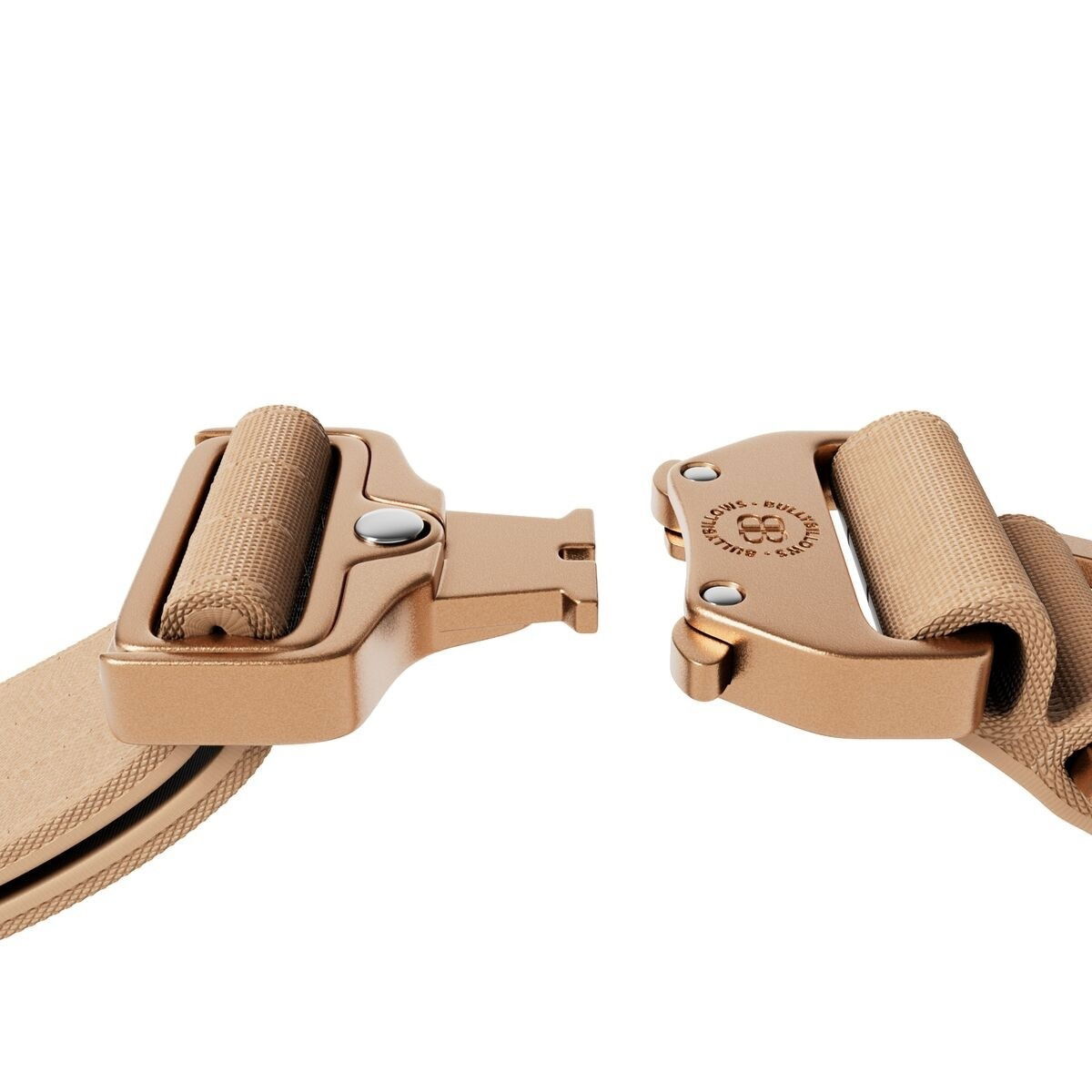 BullyBillows Combat Collar With Handle Tan x Tan 4cm
