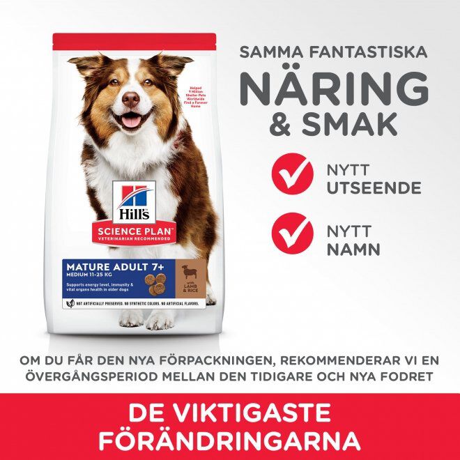Hill's Science Plan Dog Mature 7+ Lamb & Rice