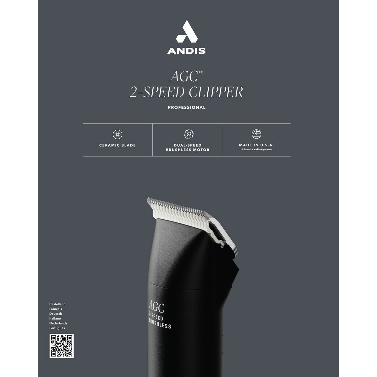 Andis AGCB 2-speed clipper cord