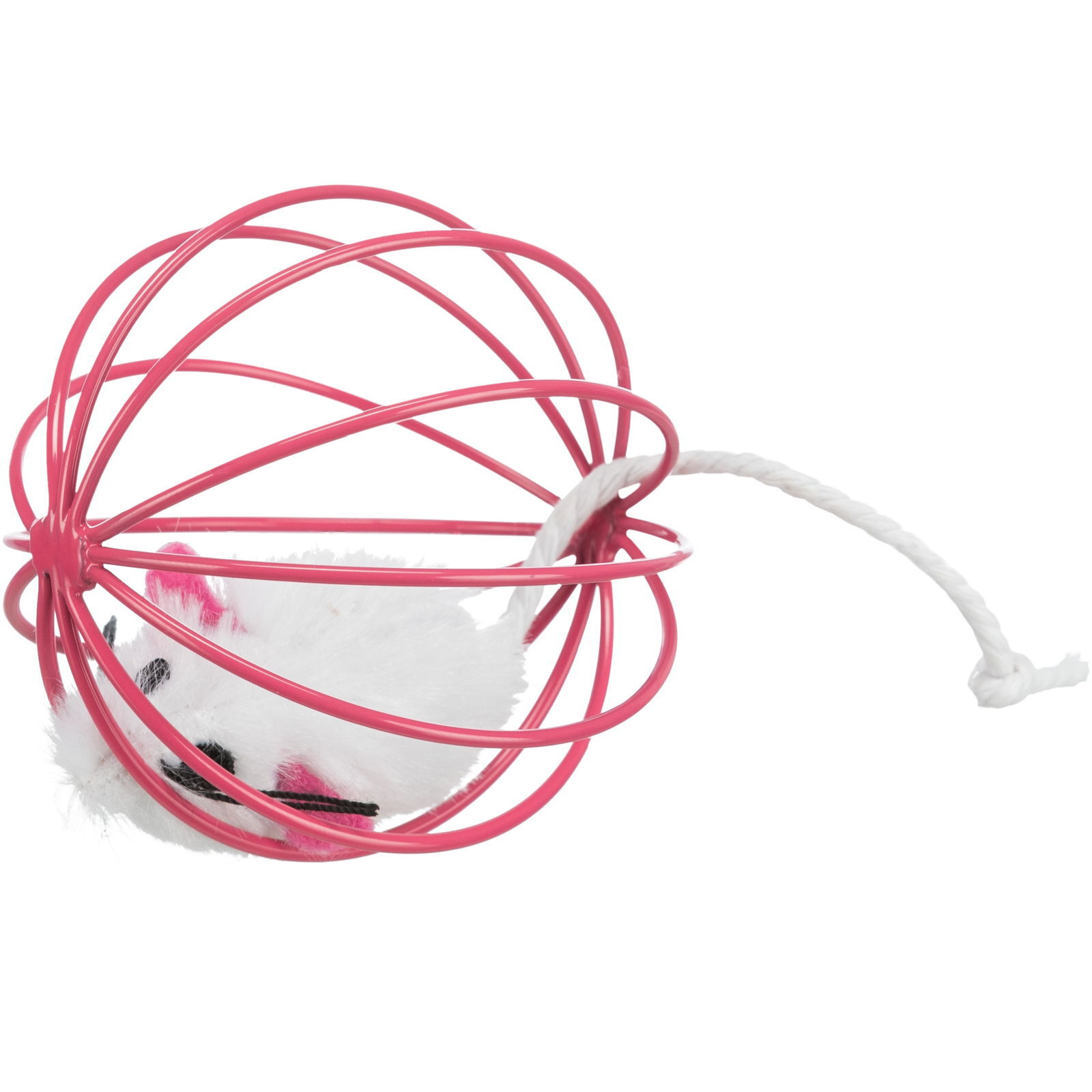 Trixie Plush mouse wire ball ø 6cm asstd