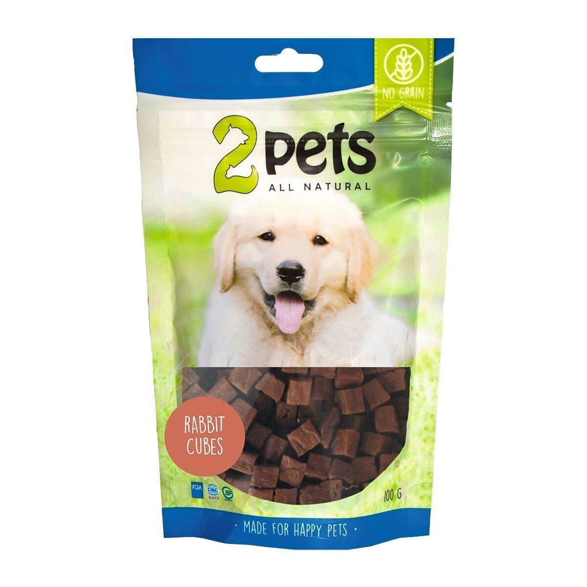 2pets Dogsnack Kanin Cubes