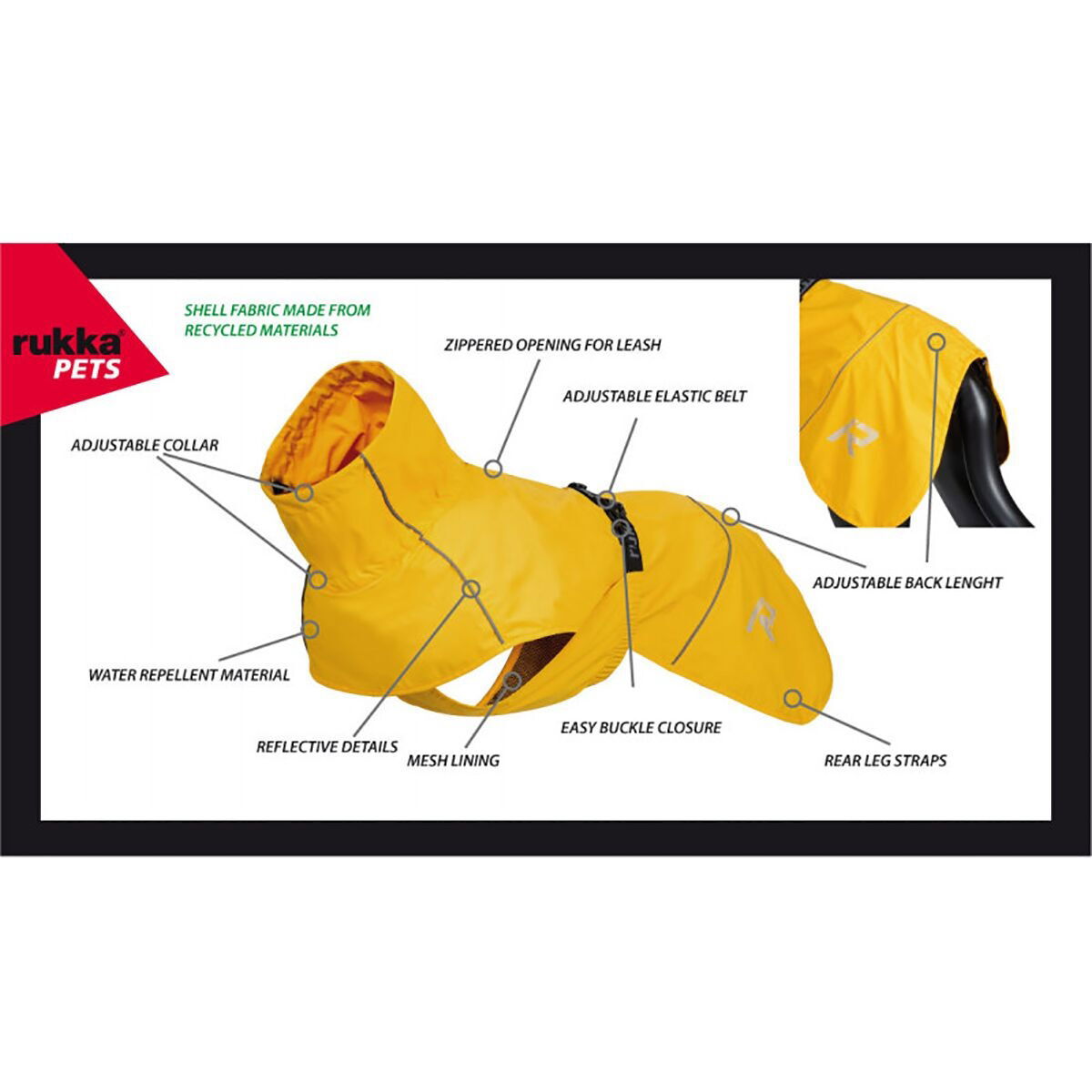 Rukka Hayton eco raincoat, yellow