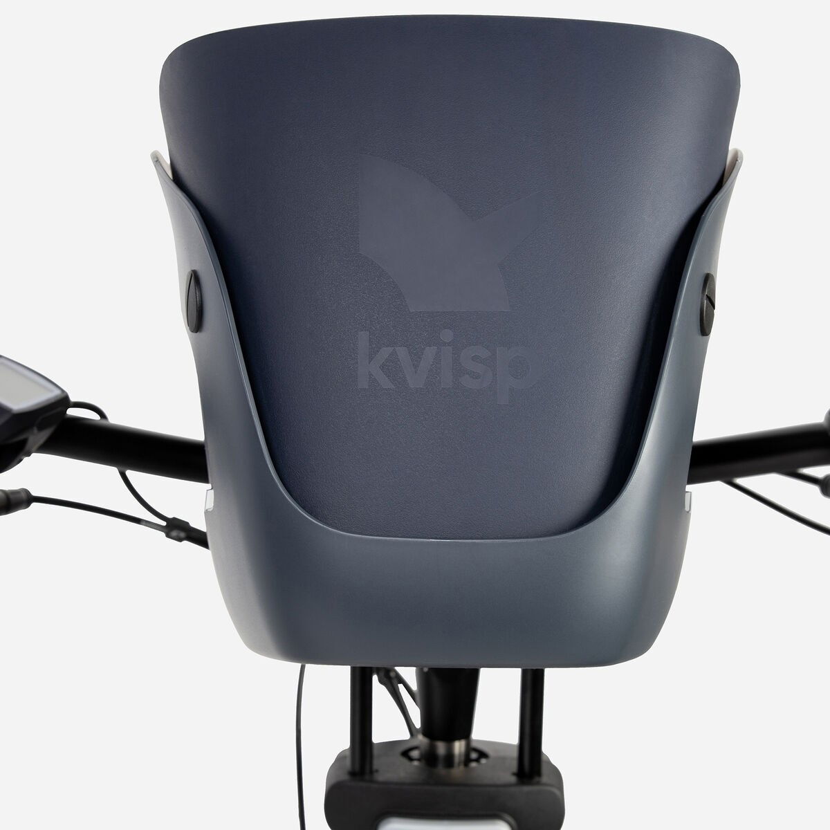 Kvisp bicycle basket with travel harness midnight grey